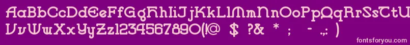 Vlaanderenround Font – Pink Fonts on Purple Background
