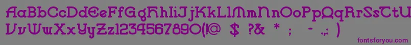 Vlaanderenround Font – Purple Fonts on Gray Background