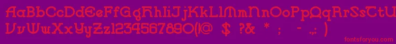 Vlaanderenround Font – Red Fonts on Purple Background