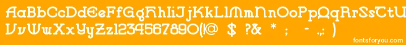 Vlaanderenround Font – White Fonts on Orange Background