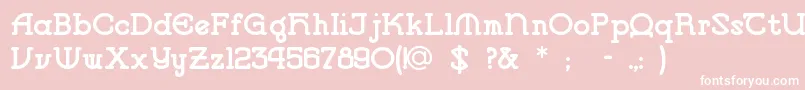 Vlaanderenround Font – White Fonts on Pink Background