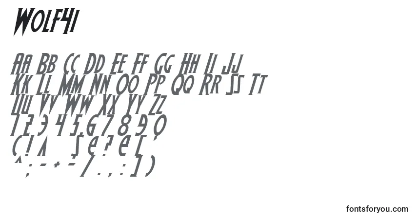 Wolf4i Font – alphabet, numbers, special characters