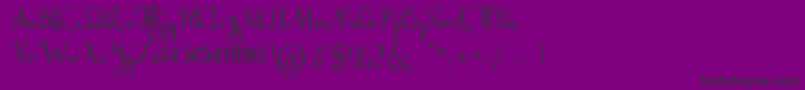 Stefania Font – Black Fonts on Purple Background