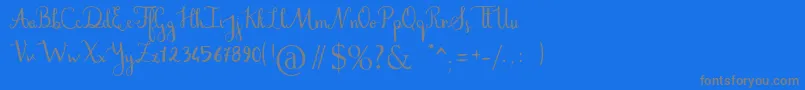 Weitere Informationen zur Stefania-Schriftart Stefania-Schriftart – Graue Schriften auf blauem Hintergrund