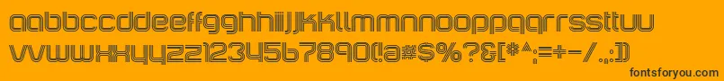 IncopinsClusters-Schriftart – Schwarze Schriften auf orangefarbenem Hintergrund