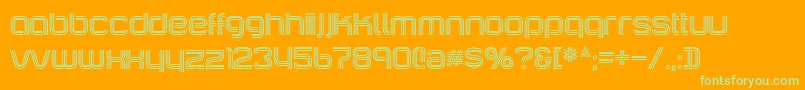 IncopinsClusters Font – Green Fonts on Orange Background