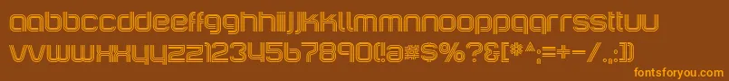 IncopinsClusters Font – Orange Fonts on Brown Background