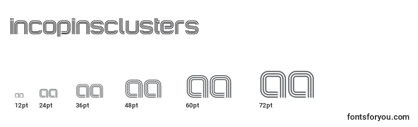 IncopinsClusters Font Sizes