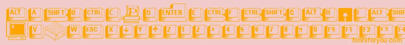 YourKeys Font – Orange Fonts on Pink Background