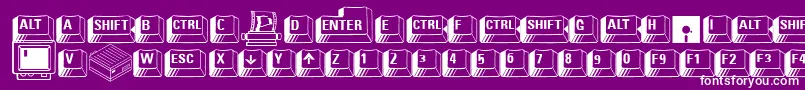 YourKeys Font – White Fonts on Purple Background