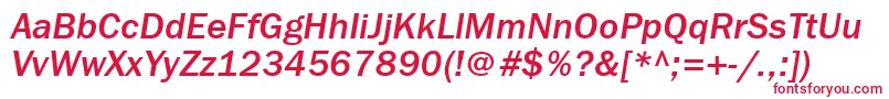 フォントFranklingothmediumcttItalic – 赤い文字