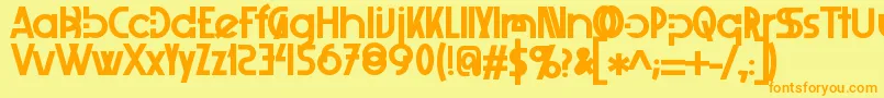 Xelitabold Font – Orange Fonts on Yellow Background