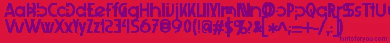 Xelitabold Font – Purple Fonts on Red Background