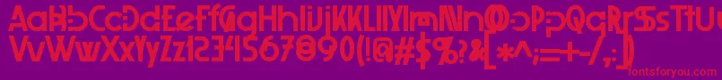 Xelitabold Font – Red Fonts on Purple Background