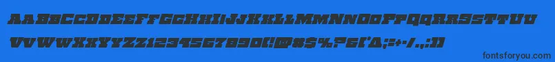 Chicagoexpresscondital Font – Black Fonts on Blue Background