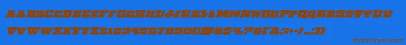 Шрифт Chicagoexpresscondital – коричневые шрифты на синем фоне