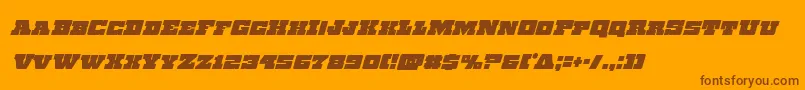 Fonte Chicagoexpresscondital – fontes marrons em um fundo laranja