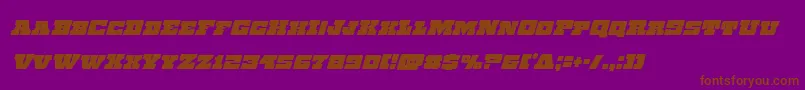 Chicagoexpresscondital Font – Brown Fonts on Purple Background