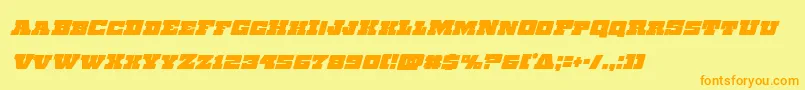 Chicagoexpresscondital Font – Orange Fonts on Yellow Background