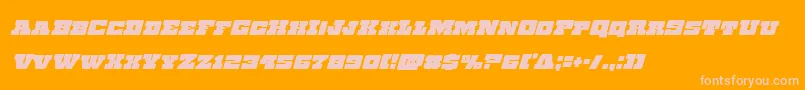 Chicagoexpresscondital Font – Pink Fonts on Orange Background