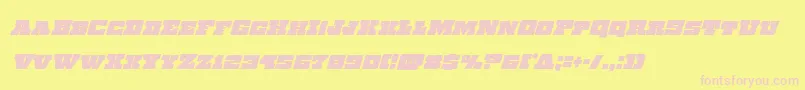 Chicagoexpresscondital Font – Pink Fonts on Yellow Background