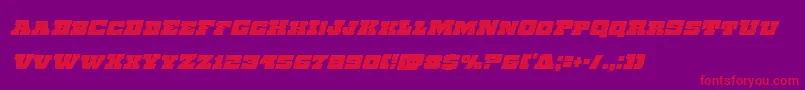 Chicagoexpresscondital Font – Red Fonts on Purple Background