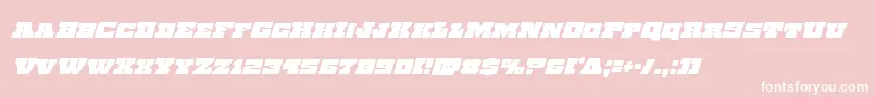 Chicagoexpresscondital-fontti – valkoiset fontit vaaleanpunaisella taustalla