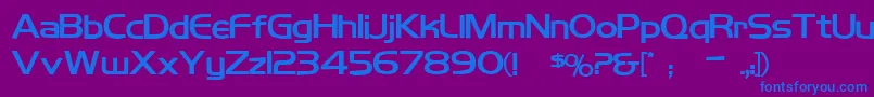 フォントKoshgarianbold – 紫色の背景に青い文字