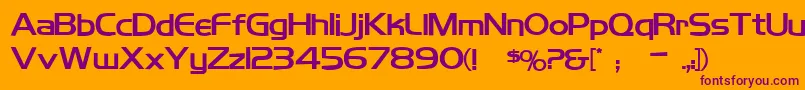 Koshgarianbold Font – Purple Fonts on Orange Background