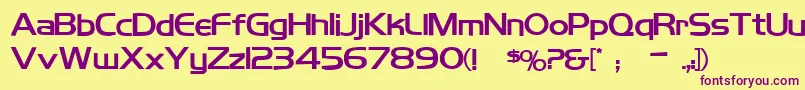 Koshgarianbold Font – Purple Fonts on Yellow Background