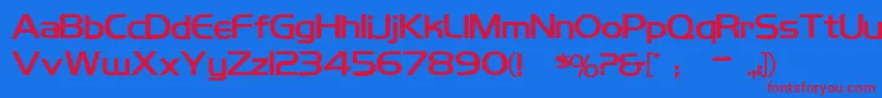 Koshgarianbold Font – Red Fonts on Blue Background