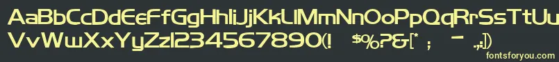 Koshgarianbold Font – Yellow Fonts on Black Background