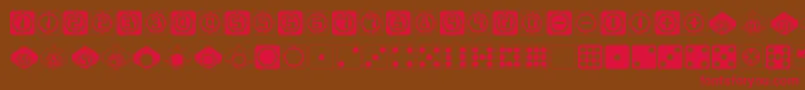 StarburstPips Font – Red Fonts on Brown Background