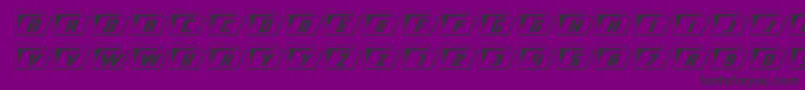 Eyesonlyoutital-Schriftart – Schwarze Schriften auf violettem Hintergrund