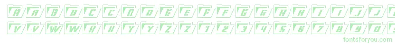 Eyesonlyoutital Font – Green Fonts on White Background