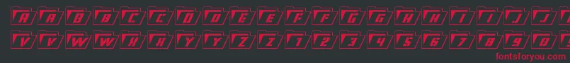 Eyesonlyoutital Font – Red Fonts on Black Background