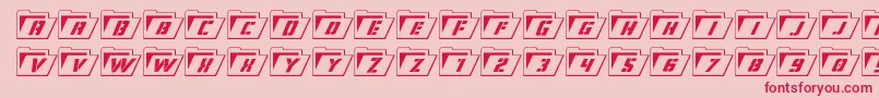 Eyesonlyoutital Font – Red Fonts on Pink Background