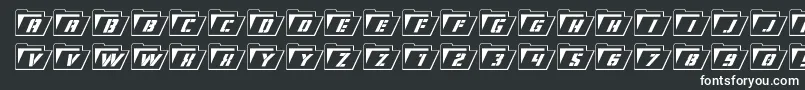 Eyesonlyoutital-fontti – valkoiset fontit mustalla taustalla