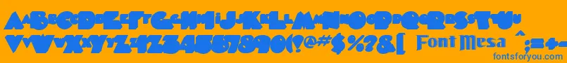 Timepiece ffy Font – Blue Fonts on Orange Background