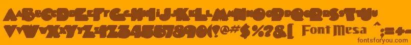 Timepiece ffy Font – Brown Fonts on Orange Background