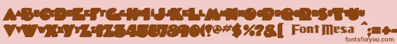 Timepiece ffy Font – Brown Fonts on Pink Background