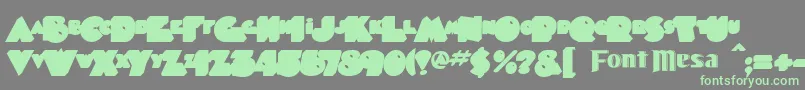 Timepiece ffy-Schriftart – Grüne Schriften auf grauem Hintergrund