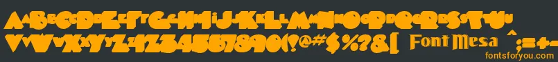 Timepiece ffy Font – Orange Fonts on Black Background