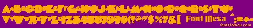 Timepiece ffy Font – Orange Fonts on Purple Background