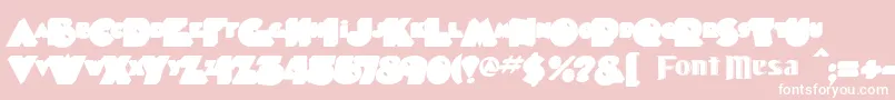 Timepiece ffy-Schriftart – Weiße Schriften auf rosa Hintergrund