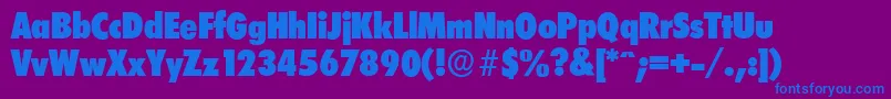 LimerickcdserialHeavyRegular Font – Blue Fonts on Purple Background