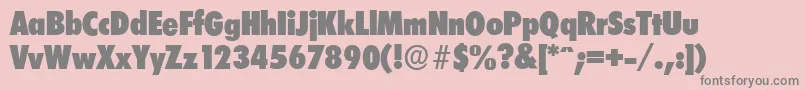 LimerickcdserialHeavyRegular Font – Gray Fonts on Pink Background