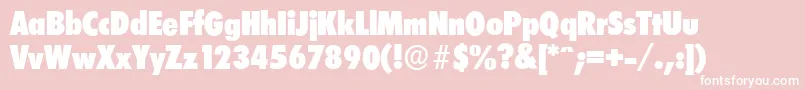 LimerickcdserialHeavyRegular Font – White Fonts on Pink Background