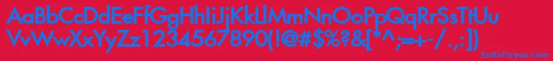 FusiBold Font – Blue Fonts on Red Background