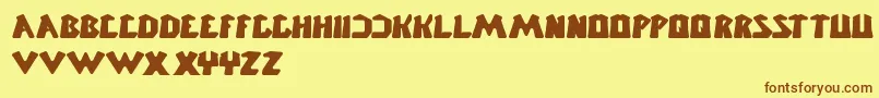 ChunkyBar Font – Brown Fonts on Yellow Background